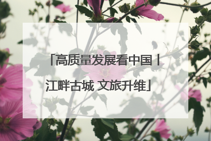 高质量发展看中国丨江畔古城 文旅升维
