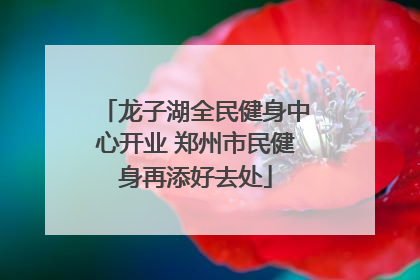 龙子湖全民健身中心开业 郑州市民健身再添好去处
