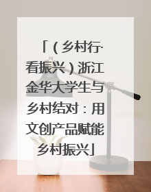（乡村行·看振兴）浙江金华大学生与乡村结对：用文创产品赋能乡村振兴