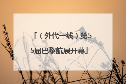 （外代一线）第55届巴黎航展开幕