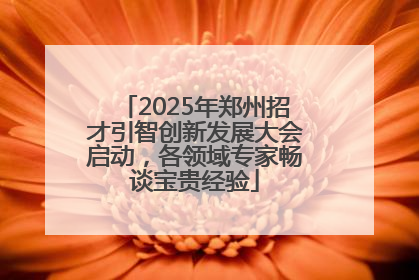 2025年郑州招才引智创新发展大会启动，各领域专家畅谈宝贵经验