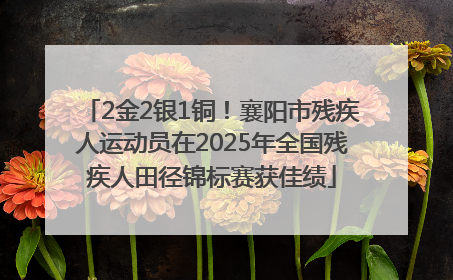 2金2银1铜！襄阳市残疾人运动员在2025年全国残疾人田径锦标赛获佳绩