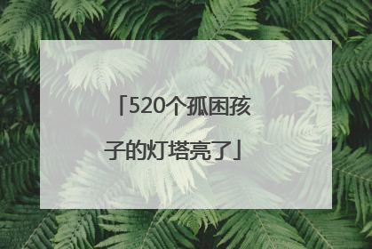 520个孤困孩子的灯塔亮了